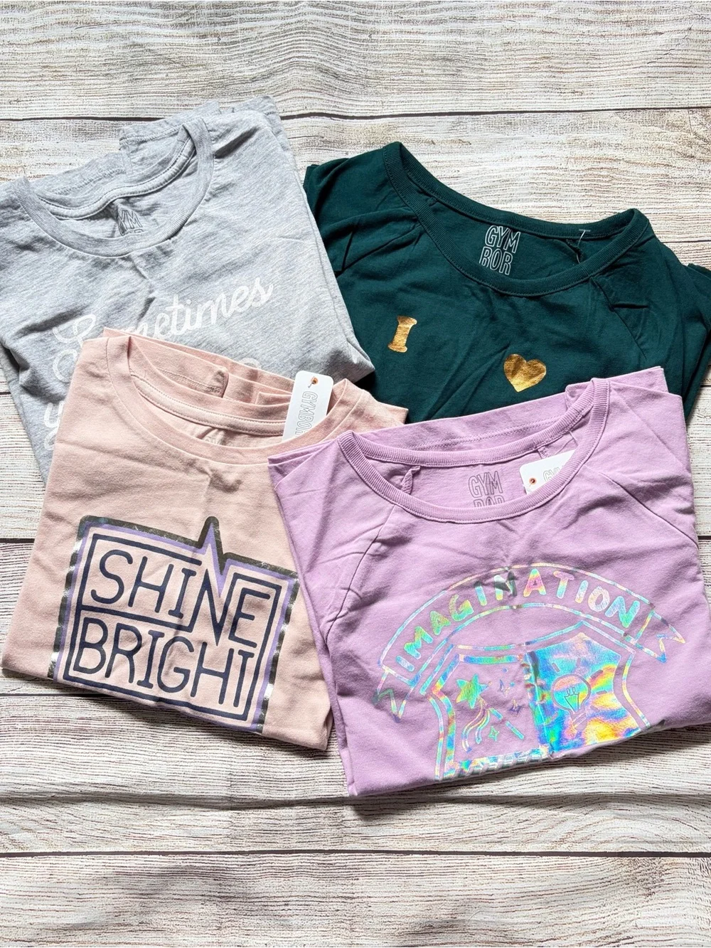 Gymboree Long Sleeve Graphic Tshirt Bundle NWT / NWOT Girls Large 10/12